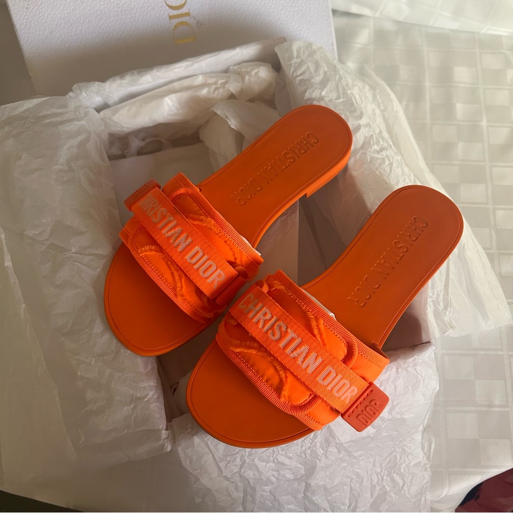 Christian Dior Slide Sandal Orange